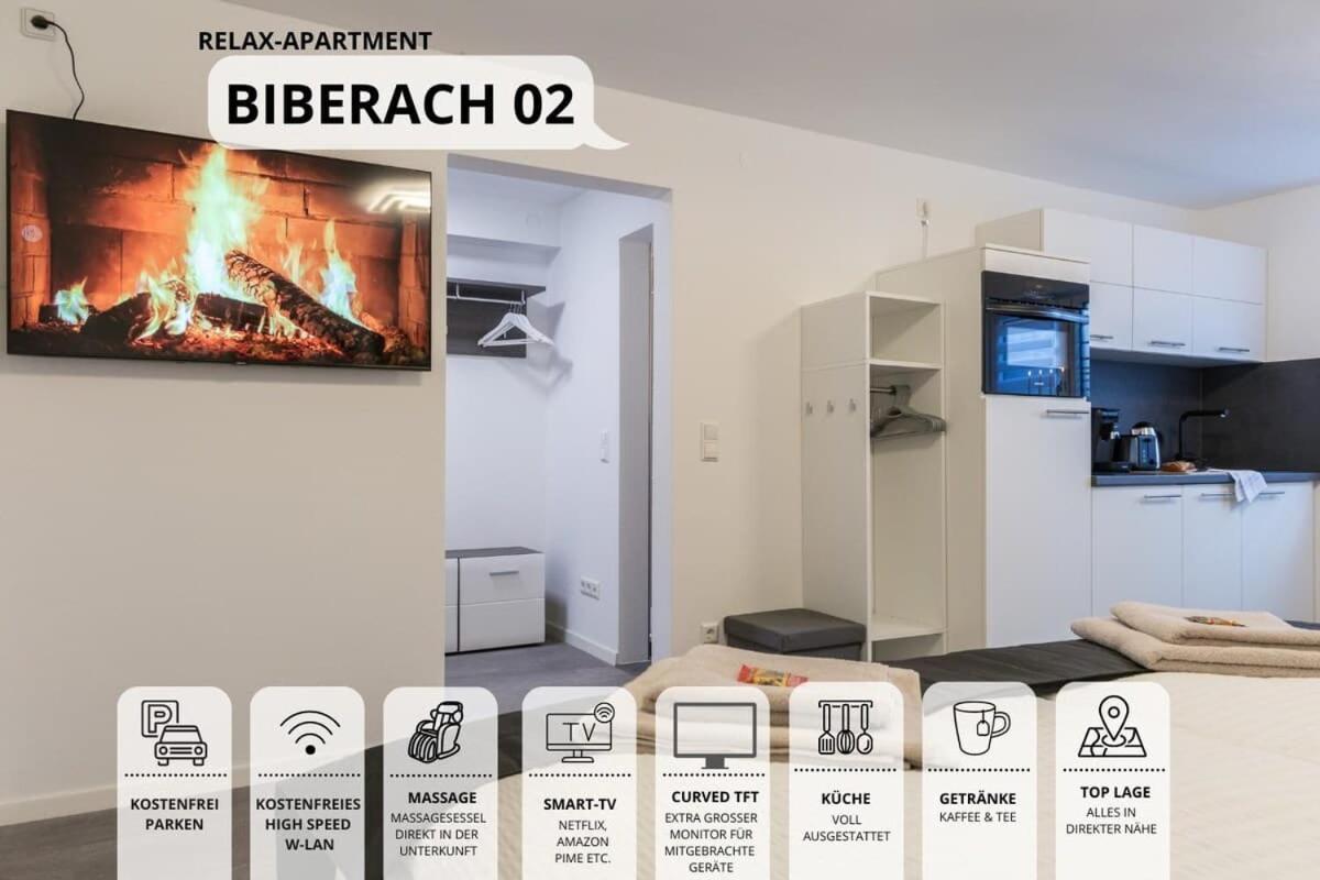 Relaxapartment 2 Massagesessel Smarttv Kueche Biberach an der Riß Exteriér fotografie